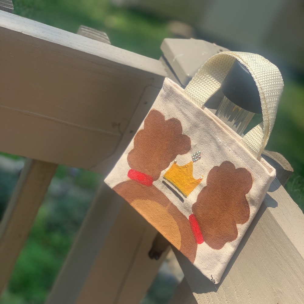 Hand painted canvas bag